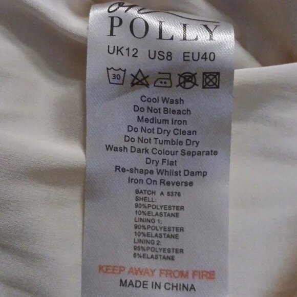 Oh Polly Ivory Satin Cinched Bodycon Dress - Picture 5 of 5